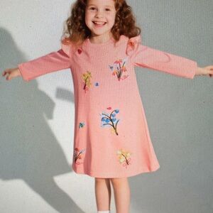 Pink Floral Kids Dress